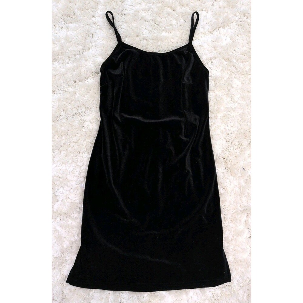Dressing Clio Slip Dress Black Velvet With Cut Small Petite